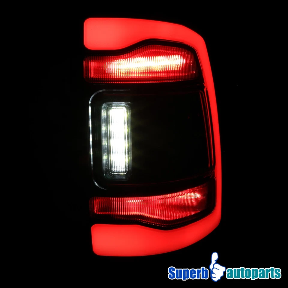 For 2009-2018 Dodge Ram 1500 2010-2018 2500 3500 Black Tail Lights+LED Strip Bar Foto 4 de 4