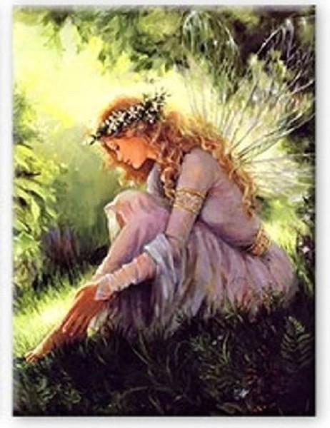 Diamantmosaik Frau Waldfee 30X40 Cm Kreative Diamanten-image