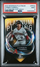 2023 Bowman Platinum Plating Die Cut Corbin Carroll Gold /50 #PPD2 PSA 9 ROOKIE