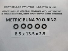 8.5mm ID x 13.5mm OD x 2.5mm thick O-ring. Buna-70. Quan 5.