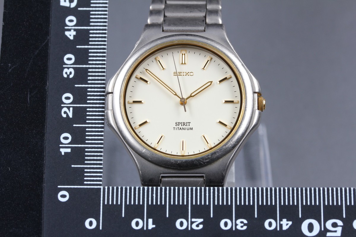 Vintage 1995 N MINT Seiko Spirit 7N01-7100 Titanium Quartz Mens 