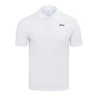Slazenger Mens Check Golf Polo Short Sleeve Performance Shirt Tee Top
