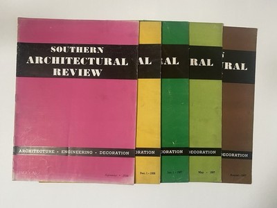 Lot of 5: Southern Architectural Review:  Sept, Dec 1936; Jan, May, Aug 1937