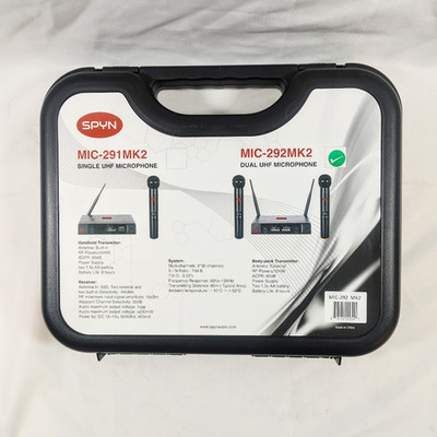 Spyn MIC-292-MK2 Dual UHF Wireless Microphone Kit
