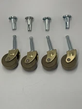 Antique Style Replacement Wood Casters ~Set of 4 - Wheel measures 1 1/4”