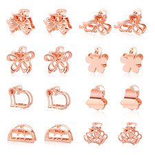 16PCS Mini Metal Hair Claw Clips Rose Gold Flower Heart Bow Hair Clips for Women