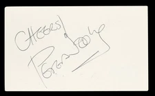 Peter Noone Herman's Hermits "Cheers!" Signed 3x5 Index Card BAS #BV03450
