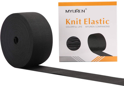 2 Inch X 10 Yard Black Heavy Stretch Elastic Bands for Sewing
