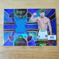 2024 Select WWE Selective Swatches Blue Prizm 22/49 Grayson Waller Color Match
