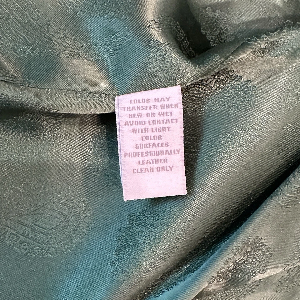 Chaqueta de cuero Charter Club para mujer talla 8 Kelly verde abotonada blazer cachemira Foto 2 de 4