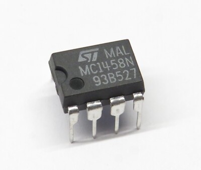 5 Stück MC1458N high performance dual operational amplifier, ST