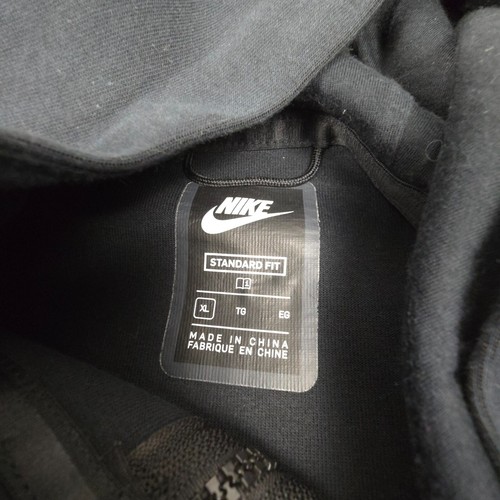 Nike Jumper Kids XLARGE Black Tech Fleece Long Sleeve Full Zip Hoodie Size XL - Picture 3 of 12