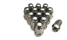 (5 PIECE) GUNMETAL 6 SPLINE DRIVE TUNER M12x1.5 CLOSED END LUG NUTS
