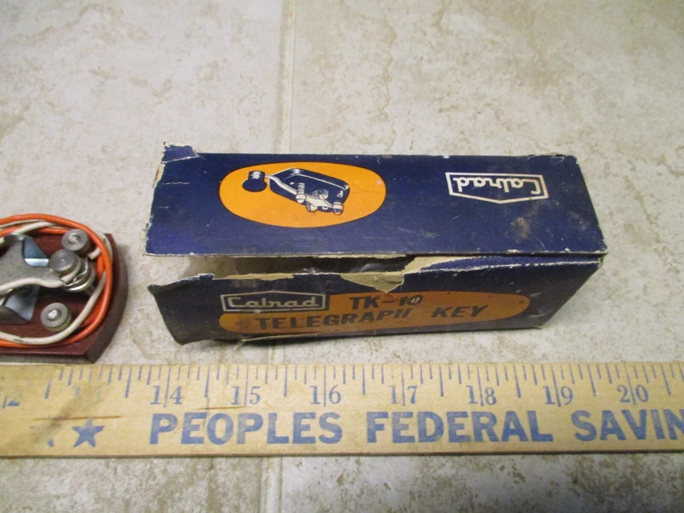 Calrad TK-10 Telegraph Sending Key  Morse Code With Box Amateur Radio Vintage  - Image 2 of 4