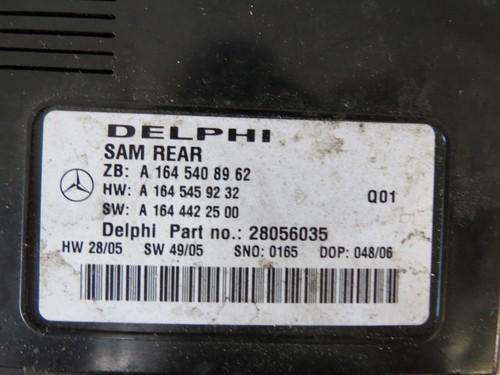✅ 06-12 Mercedes W164 W251 R ML GL REAR SAM Signal ACQUISITION Module 1645408962 - Picture 2 of 4