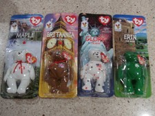 Ty/ Ronald McDonald's Mini Beanie Babies, Set of 4 International Bears, 1999