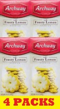 4x Archway Homestyle Classics Soft Frosty Lemon Cookies 9.25 Oz - 4 BOXES BULK