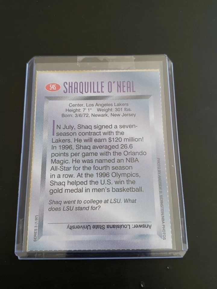 Shaquille O'Neal LA Lakers #545 NBA Sports Illustrated for Kids SI For Kids - Image 2 of 2