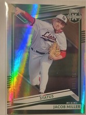 Jacob Miller 2022 Elite Extra Edition Base Status Green #46 /499 - Miami Marlins