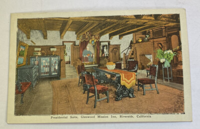 Vintage Postcard ~ Glenwood Mission Inn Presidential Suite~ Riverside California