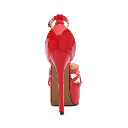 Herren Absatz Sandalen Drag Queen Crossdresser Damenschuhe Knöchelriemen Big 35-46 Gr. - Bild 14 von 26
