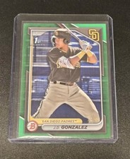 J.D. GONZALEZ #/99 SP 2024 Bowman 1st Green Border #BP-111 SD Padres Prospect JD