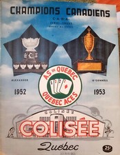 1952-53 QUEBEC SENIOR HOCKEY FINAL JEAN BELIVEAU QSHL NHL PROGRAM ACES MONTREAL 