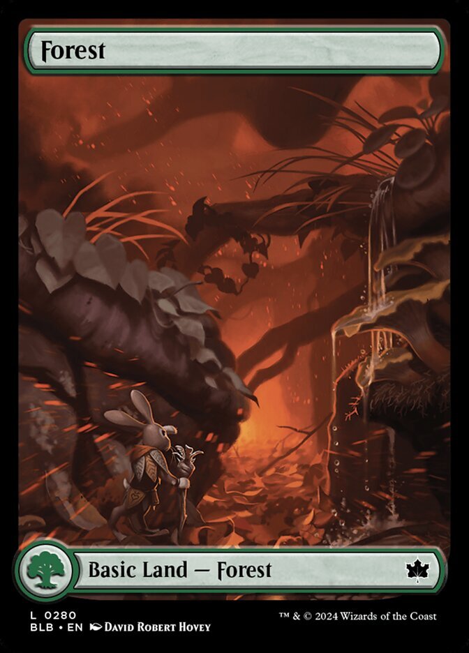 MTG Bloomburrow *FOIL* FULL ART L Forest #0280 AUTUMN | eBay