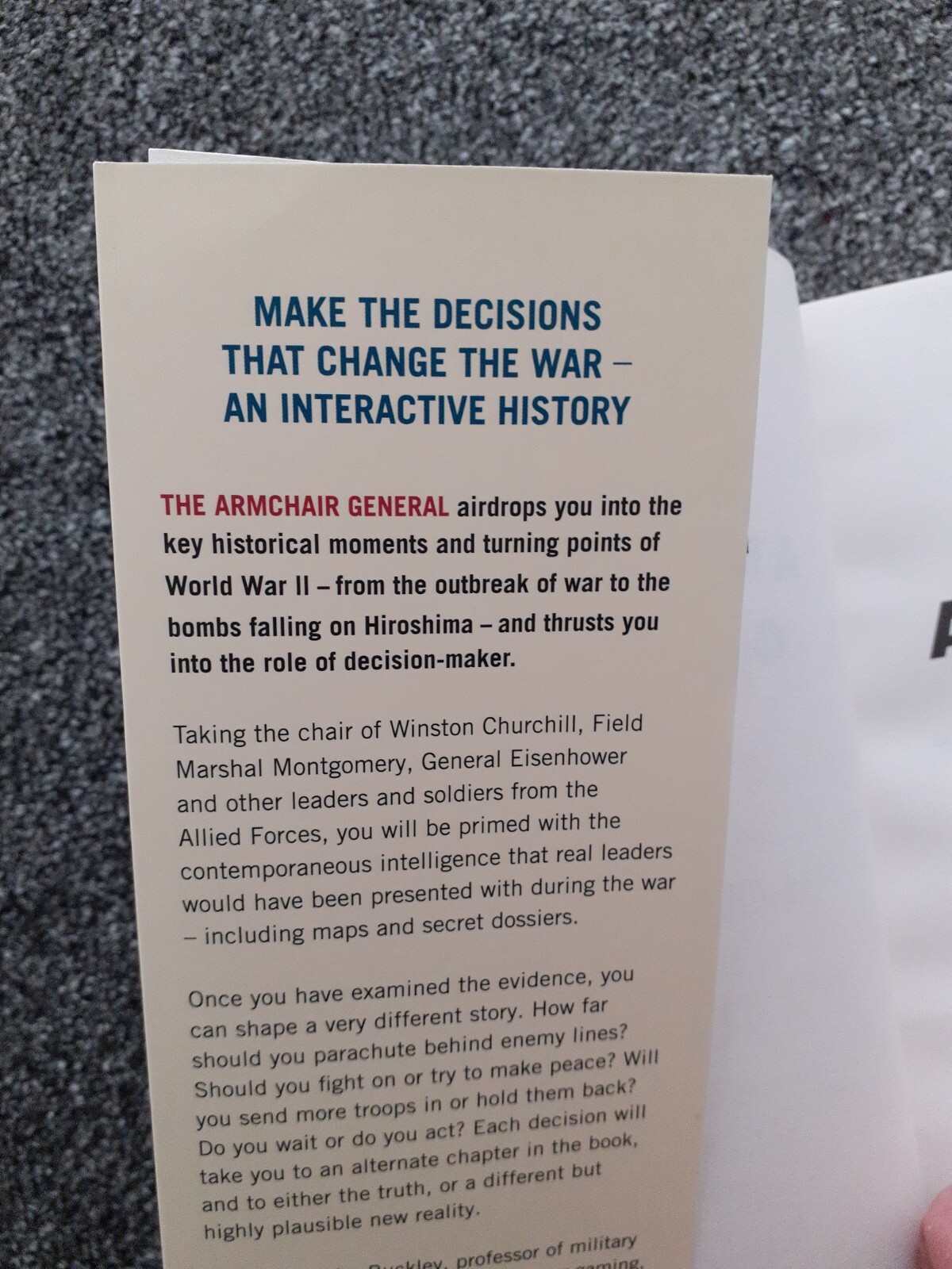 The Armchair General John Buckley paperback 2020 eBay