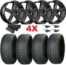 26 Dub Baller Gloss Black Wheels Rims 26x10 6x139.7 3053026 Tires