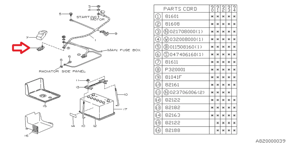 SE ADAPTA A: 94 - 08 SUBARU IMPREZA POSITIVO + CONECTOR TERMINAL BATERÍA OEM NUEVO Foto 3 de 3