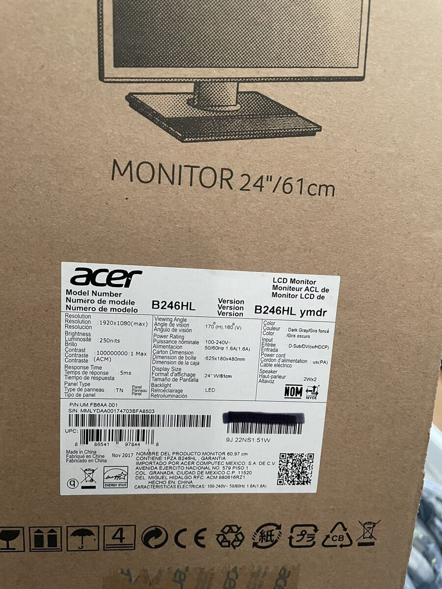 Acer B246HL ymdr LCD Monitor for sale online | eBay Acer B246HL ymdr LCD Monitor for sale online | eBay