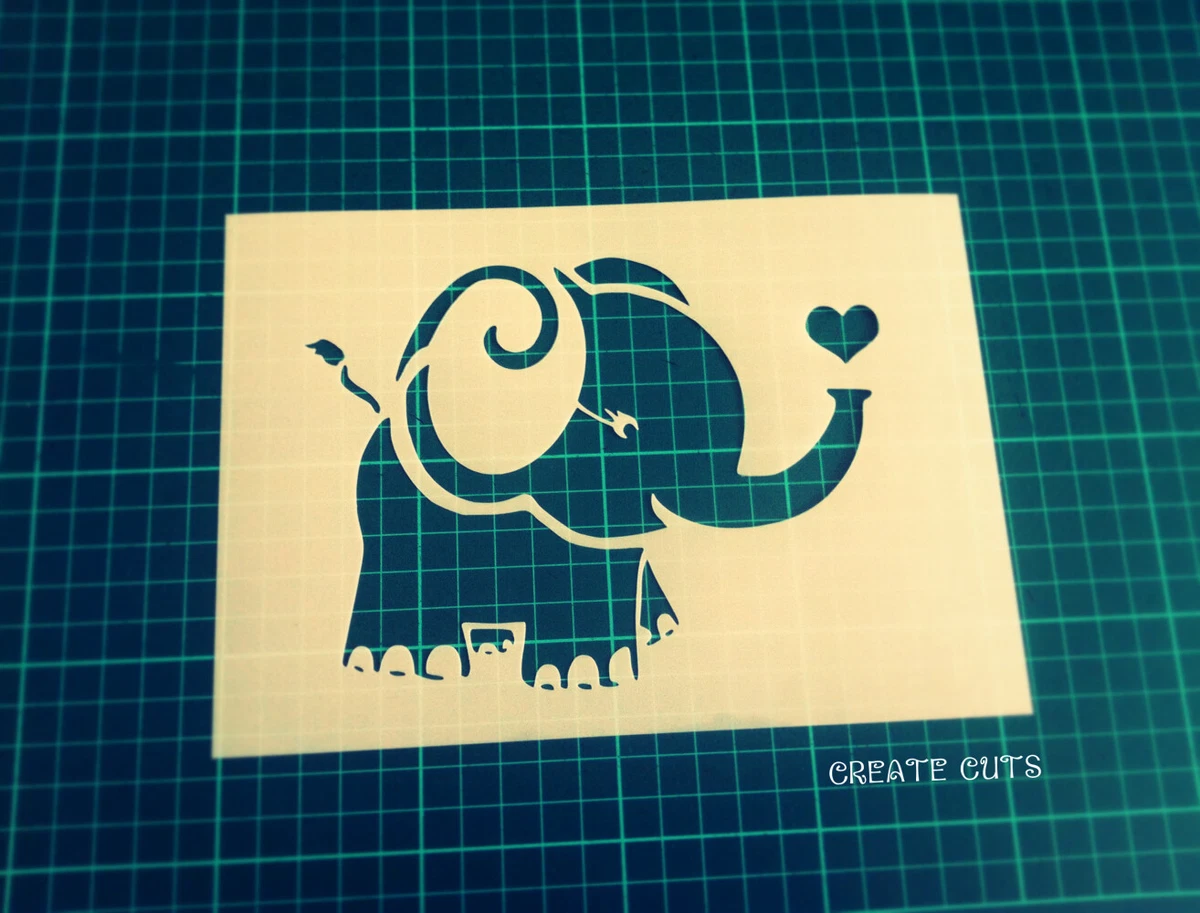 Elephant Stencil Template