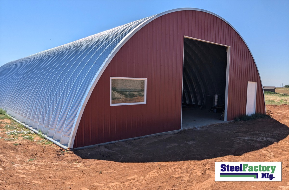 Steel Factory Mfg Q41x80x16 Metal Prefab Arch Quonset Storage Building Kit