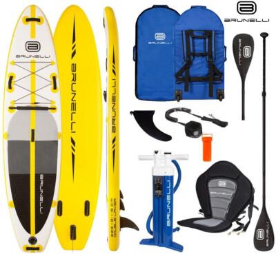 BRUNELLI 10.8 Premium SUP Board Stand Up Paddle Surf-Board mit Paddel Leash Kaja