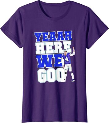 Yeah Here We Go American Futball 4 Sport Player Cool Ladies' Crewneck T-Shirt