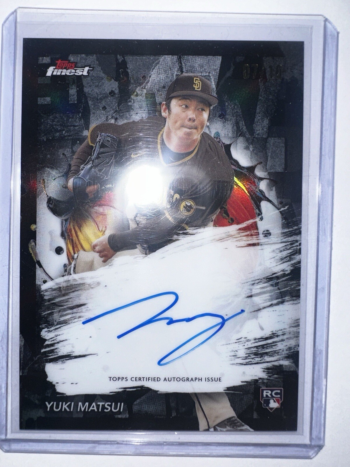2024 Topps Finest BLACK Refractor RC YUKI MATSUI /10 Padres Rookie Autograph
