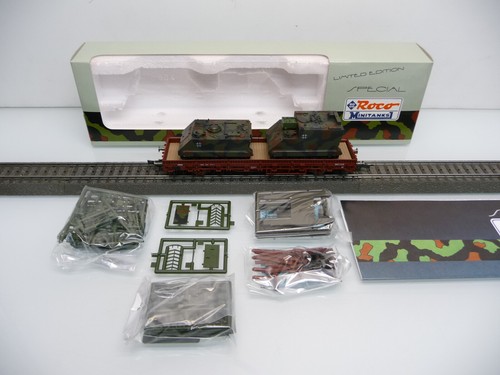 Roco 804 Rungenwagen Kbs der DB beladen mit 2 Panzerfz. MTW M 113 und M577 - Picture 5 of 6