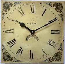 Original Revamped Hand-Painted Grandfather Longcase Clock Dial & Modern Movement