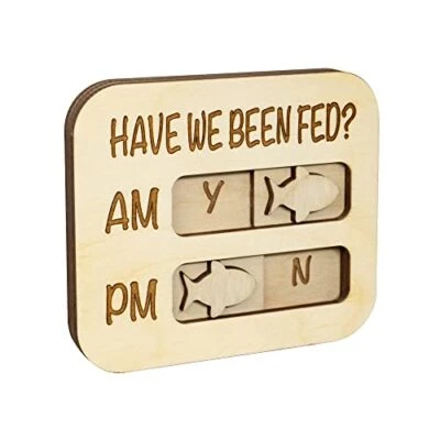 JennyGems Cat Feeding Reminder Magnet, Have We Been Fed, Cat Feeding Tracker