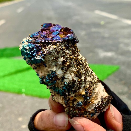 171g Natural colorful Chalcopyrite Calci crystal cluster rare mineral samples - Picture 13 of 18