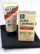 DUKE CANNON Supply Co BIG BOURBON OAK BARREL Scent Beard Wash 6oz Bar Soap 10oz