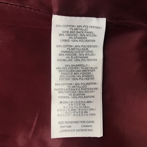 J CREW Women’s Mixed Tweed Dress in Metallic Size 4 Maroon Style b1651 MRSP $168 - Bild 4 von 10