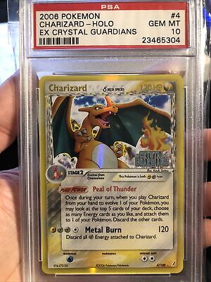 Carta Antiga Pokemon Charizard 4/100 Holo Rare Ex Crystal Guardians  Original Card