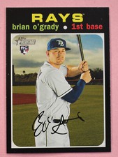 Brian O'Grady 2020 Topps Heritage Rookie Card #610. rookie card picture