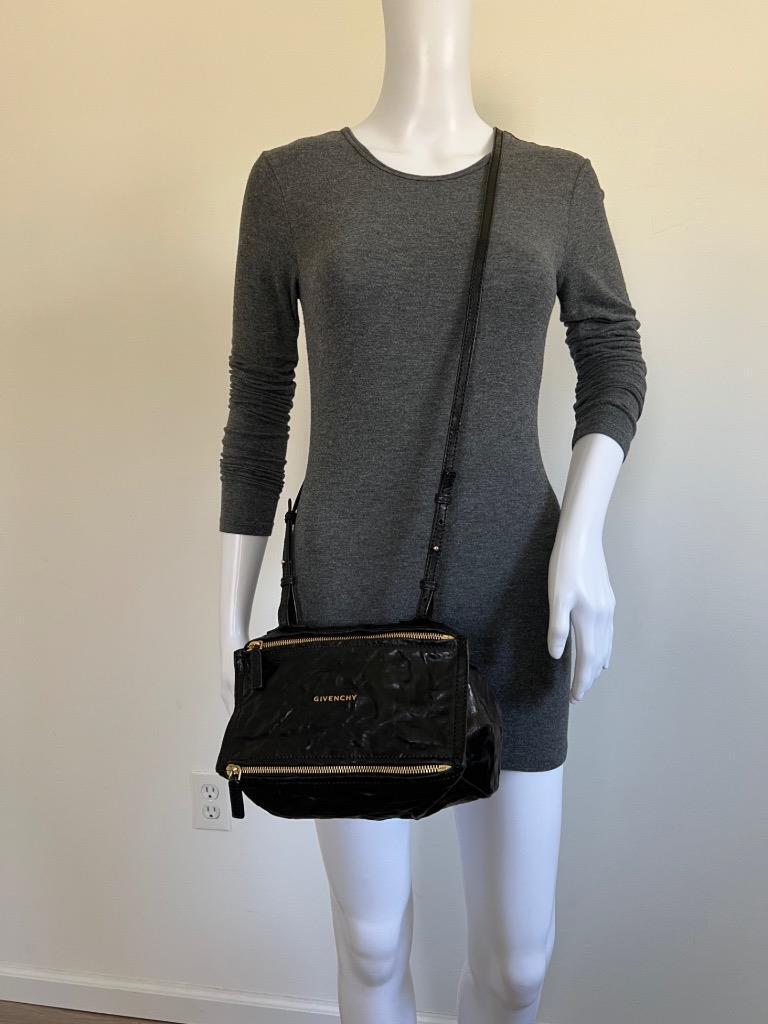 GIVENCHY Black Crinkled Calf Leather Small GIVENCHY Black Crinkled Calf Leather Small