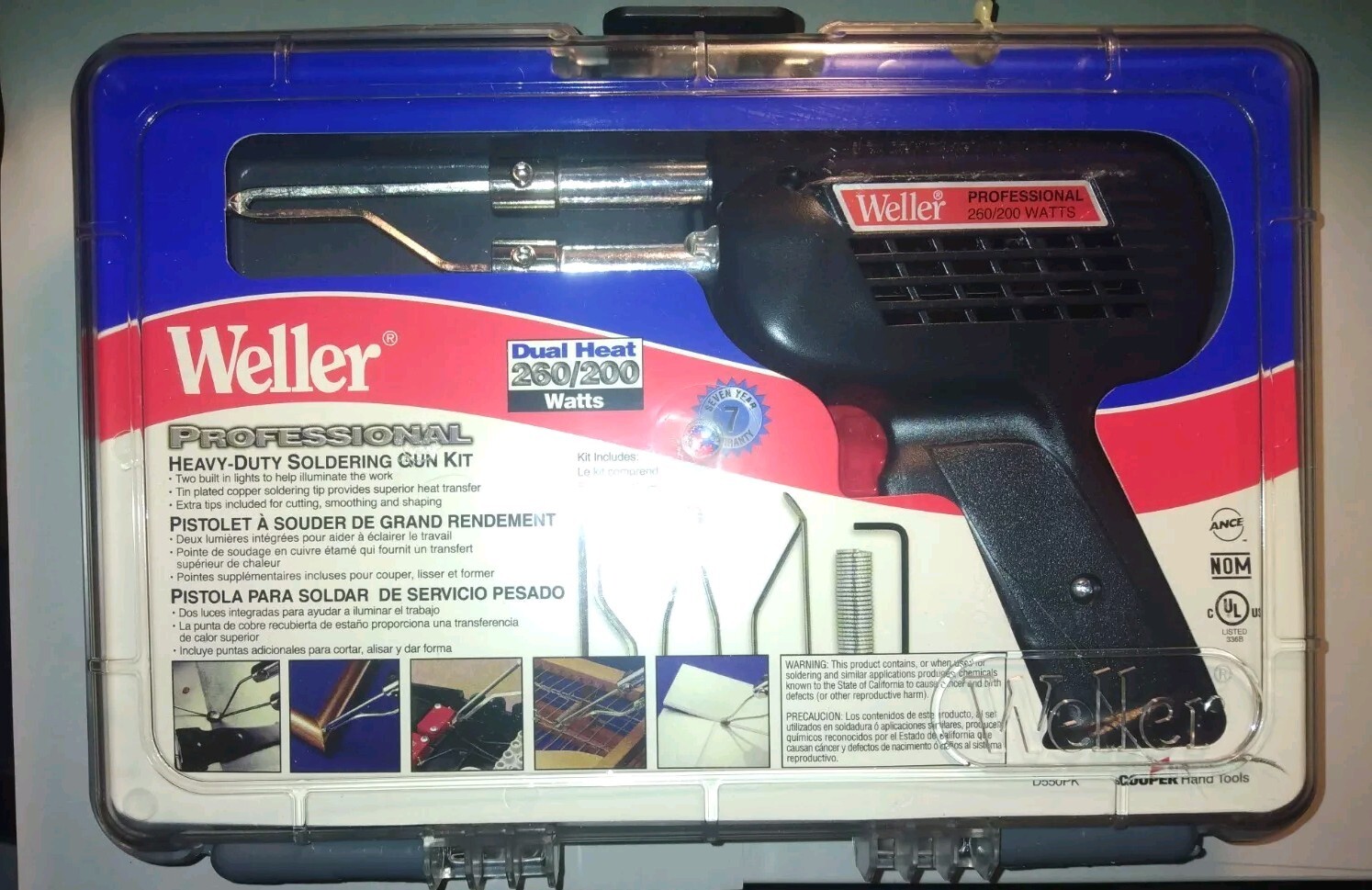 Weller D550PK 120Volt 260/200Watt Professional Soldering Gun Kit eBay