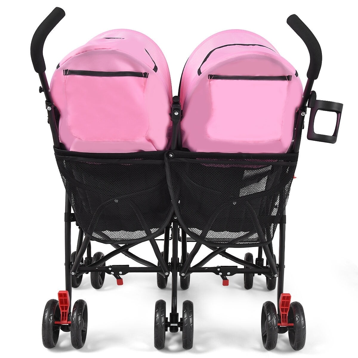 costway foldable twin baby double stroller