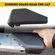 LEFT DRIVER SIDE STEP RUNNING BOARD END CAP COVER BLACK FOR 2015-2022 FORD F150