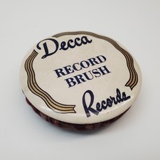 Vintage Decca Records Record Brush Phonograph Cleaning Brush Antique Audiophile